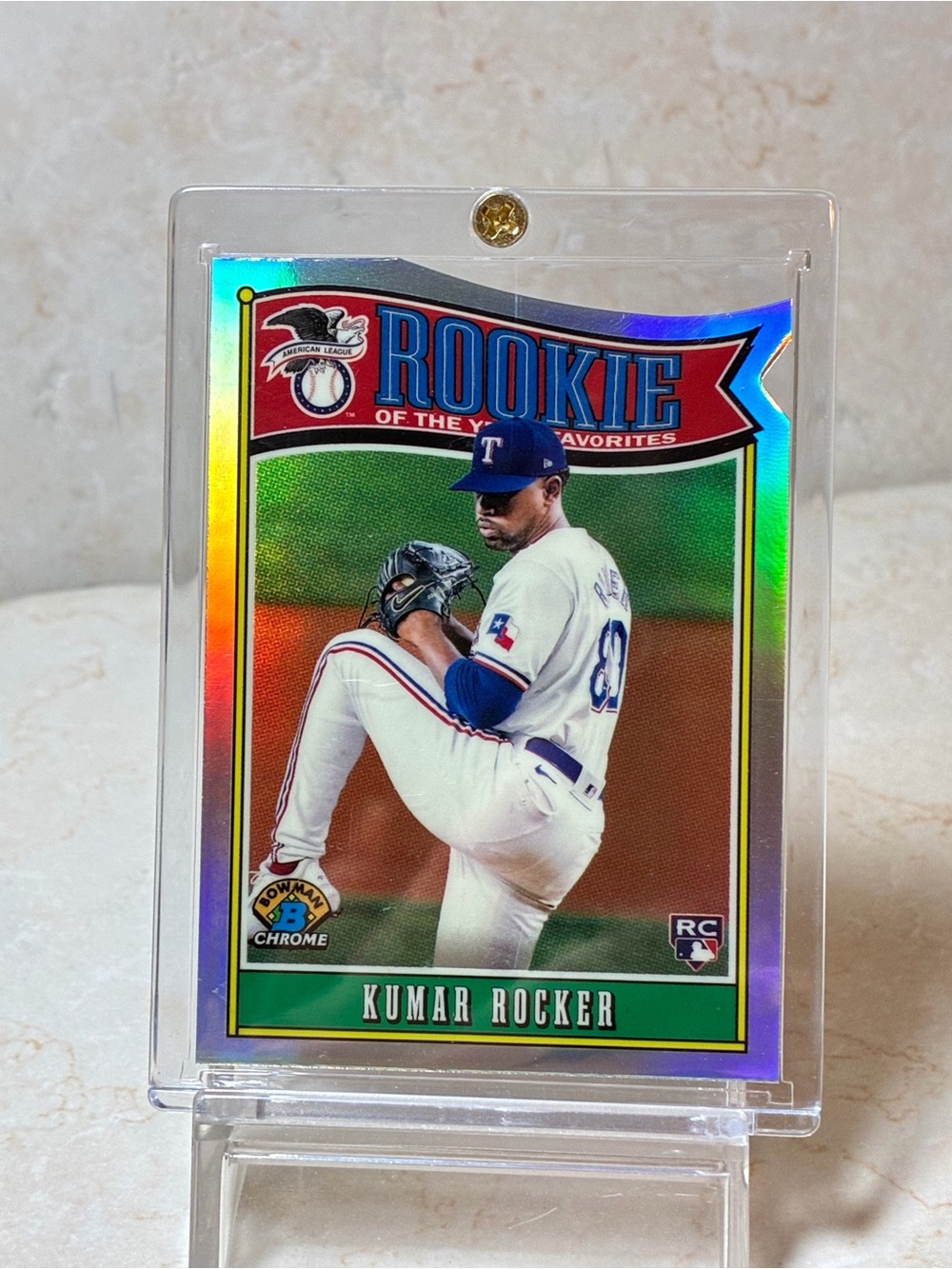 Kumar Rocker Rookie Die-cut Refractor Baseball Card